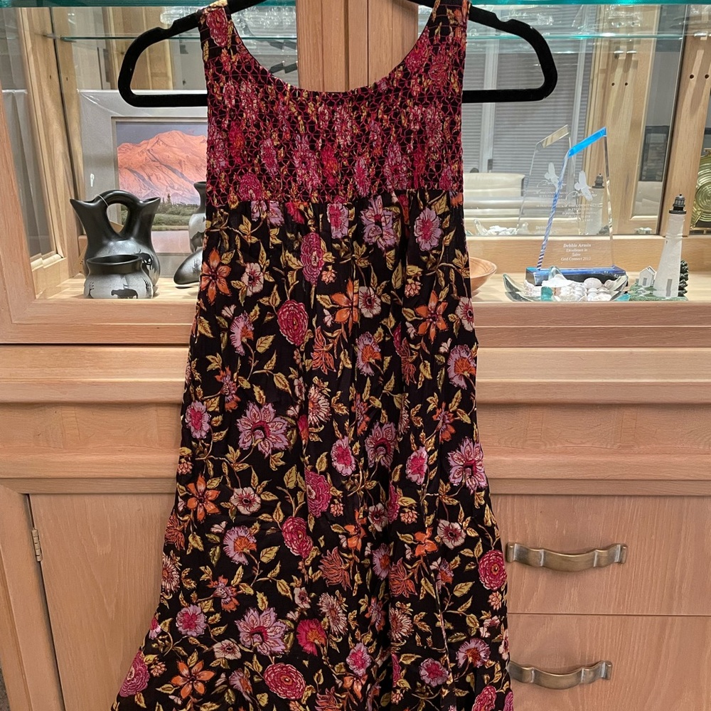 Free People Floral Open Back Dress/Tunic